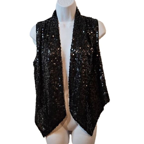 Jessica Simpson Sequin Vest sz M - Picture 1 of 8